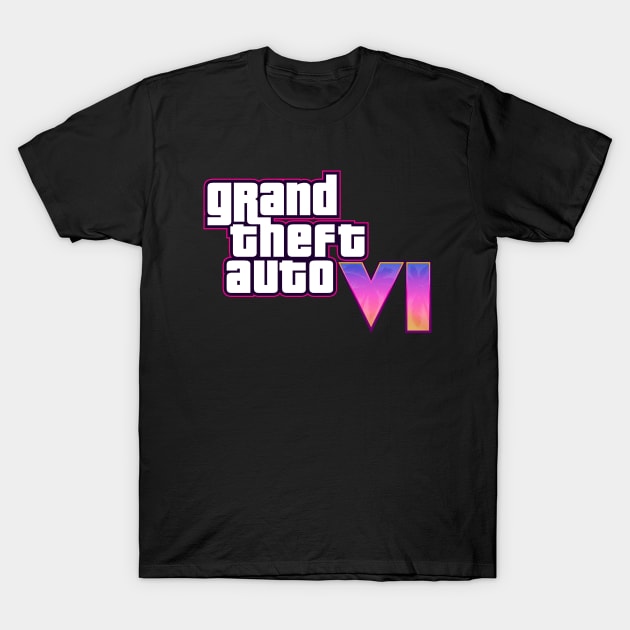 GTA VI logo design T-Shirt by Pliax Lab